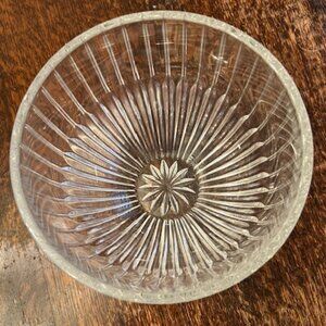 Mikasa Cut Glass Bowl with label.